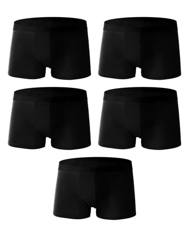Ademende heren boxershort – pakket van 5 stuks, 5x zwart