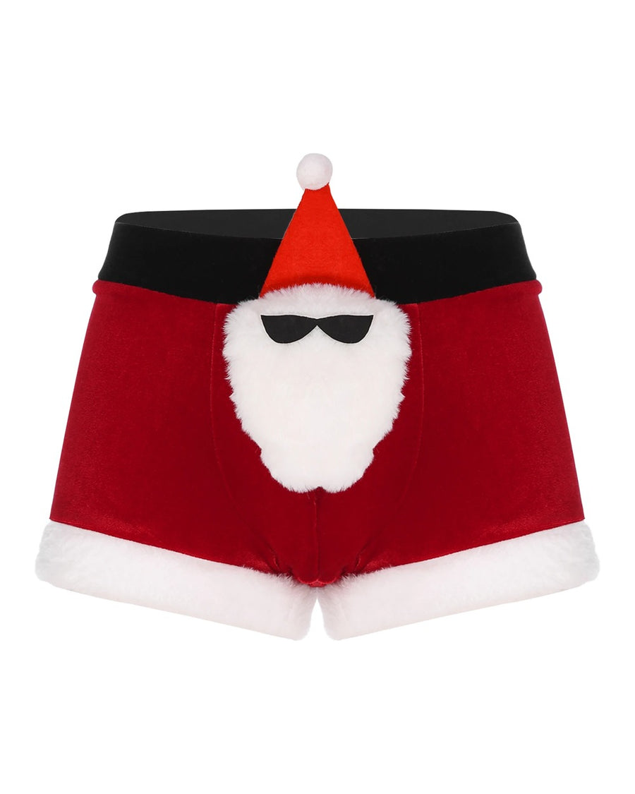 Boxer Babbo Natale uomo in velluto – davanti
