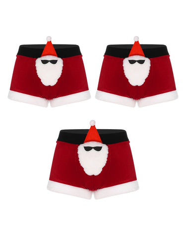 Men's Santa Velvet Boxer Briefs – confezione da 3