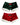 Men's Christmas Velvet Boxer Briefs with Bow – red and green
