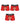 Men's Red Christmas Boxer Briefs with Reindeer – confezione da 3