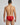 Slip uomo in nylon rossi – indossato, retro