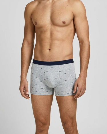 Men's Seamless Cotton Boxer Briefs – worn, front view
