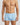 Men's Seamless Solid Colour Silky Microfibre Boxer Briefs – worn, front view