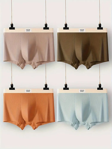 SET DI 4 BOXER DA UOMO IN COTONE - TRANPIRANTI ED ELASTICI