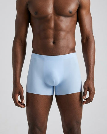Men's Ultra-Thin Silky Microfibre Boxer Briefs – worn, front view