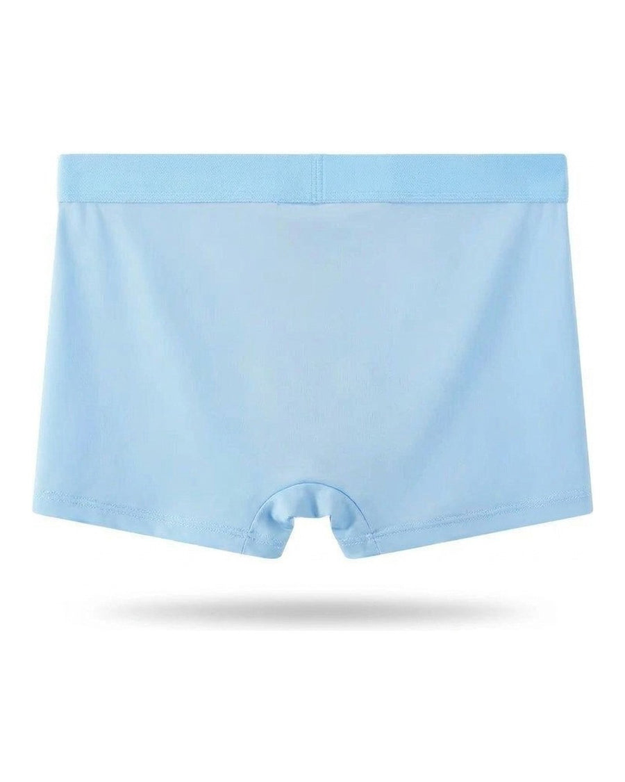 Men's Seamless Solid Colour Silky Microfibre Boxer Briefs – back
