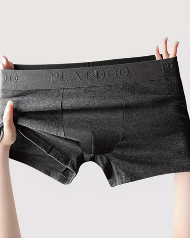 Men's Combed Cotton Boxer Briefs – charcoal boxer stretched by hand