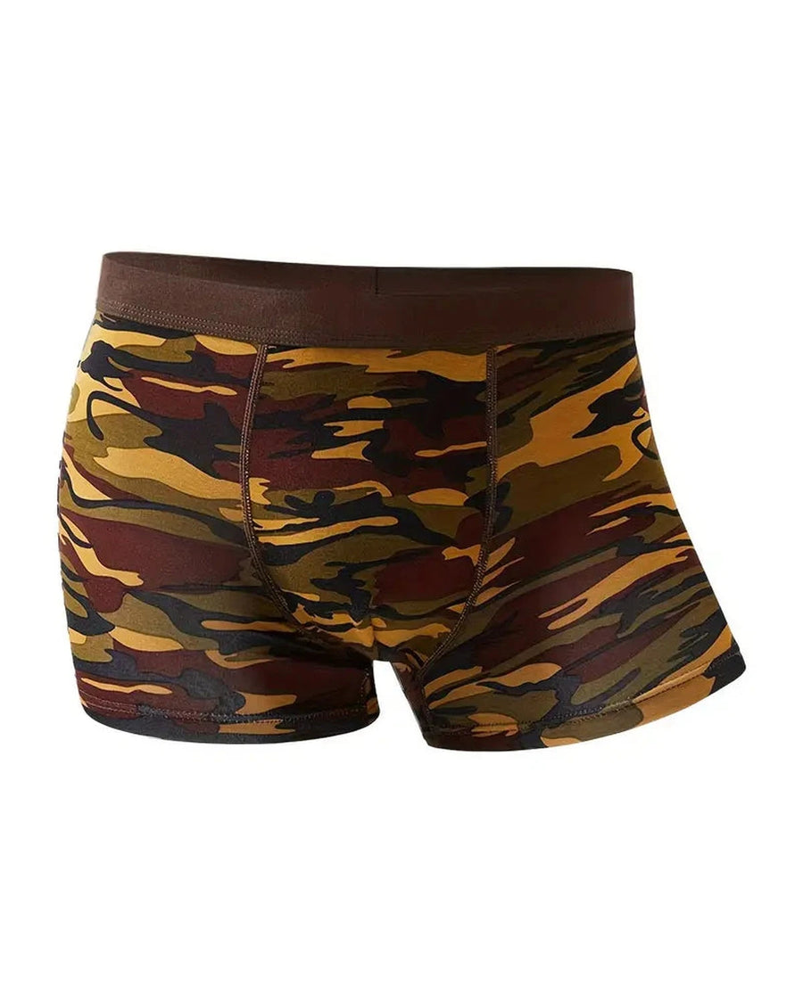 Boxer homme camouflage en bambou – boxer camouflage marron, devant