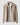 Camel zip cardigan with collar on a hanger over a white T-shirt, front view