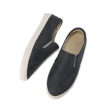 Šedé espadrilky shora s bočními gumami