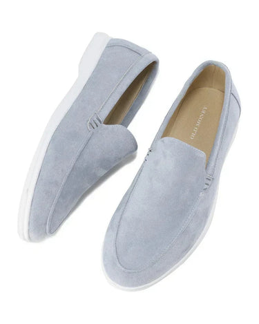 Semišové mokasíny Mist Blue zhora