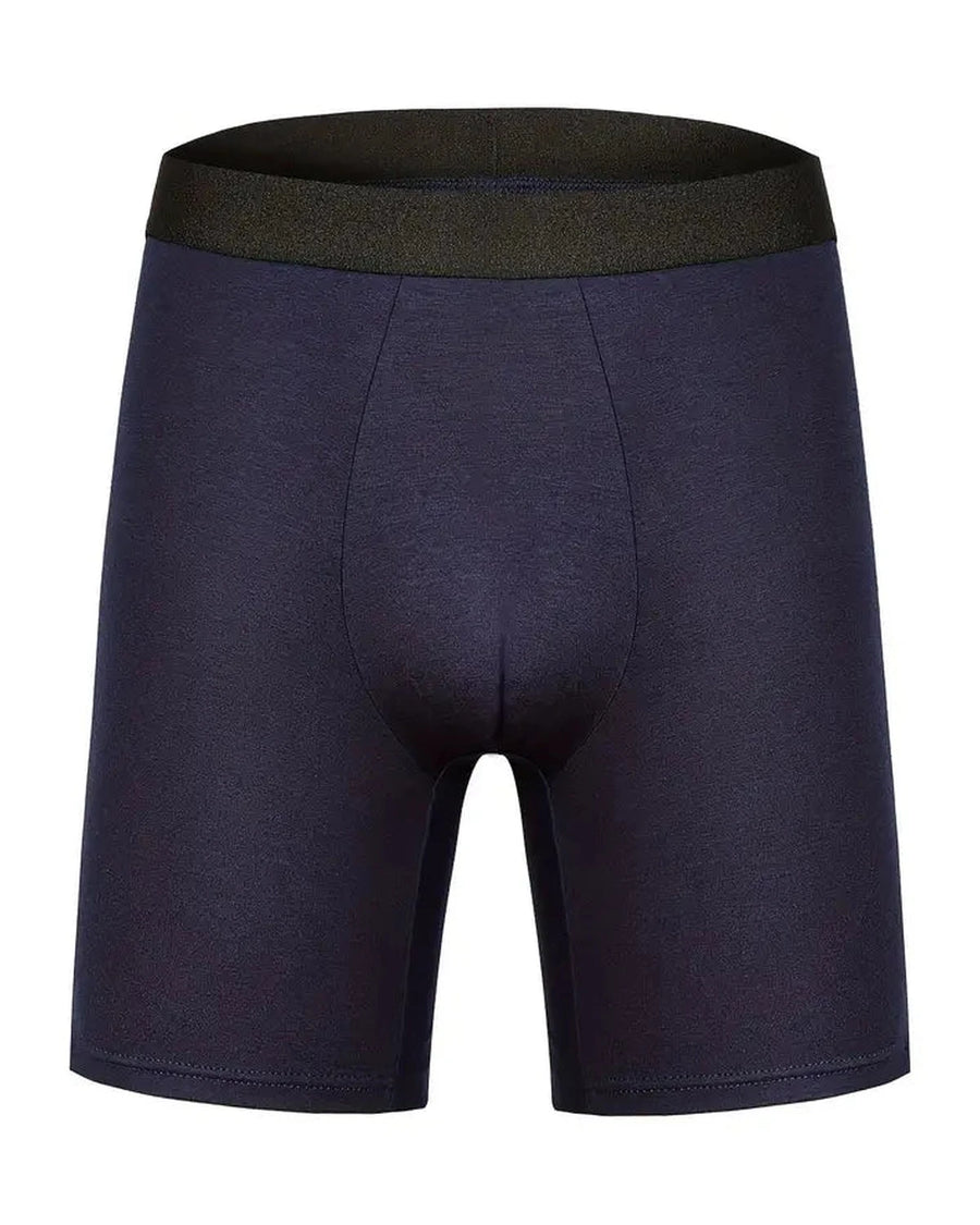 Boxer long homme uni en modal – boxer long bleu marine, devant