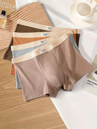 SET DI 4 BOXER DA UOMO IN COTONE - TRANPIRANTI ED ELASTICI