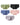 Men's Low-Rise Stretch Briefs – pack of 5 pieces, 1x sage green + 1x black + 1x blue + 1x pink + 1x lilac grey