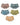 Men's Low-Rise Check Cotton Boxer Shorts – pack of 5 pieces, 1x pink + 1x petrol + 1x light blue + 1x olive + 1x orange