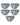 Men's Seamless Silky Microfibre Briefs – pack of 5 pieces, 5x grey/light blue