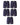 Men's Printed Cotton Boxer Shorts – pack of 5 pieces, 5x navy blue print flamingos