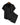 Completo camicia e pantaloncini nero a coste su gruccia