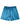 Men's Satin Boxer Shorts with Button Fly – turquoise satin boxer, front
