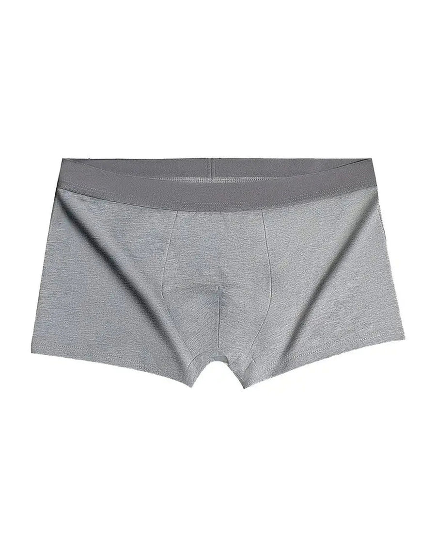 Boxer homme sans coutures en coton stretch – boxer gris, devant