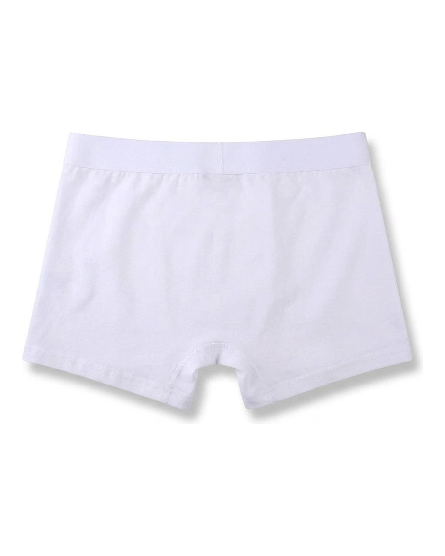 Ensfarvede herreboxershorts i bomuld – bagside