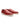 Mocasines de piel rojos con suela blanca