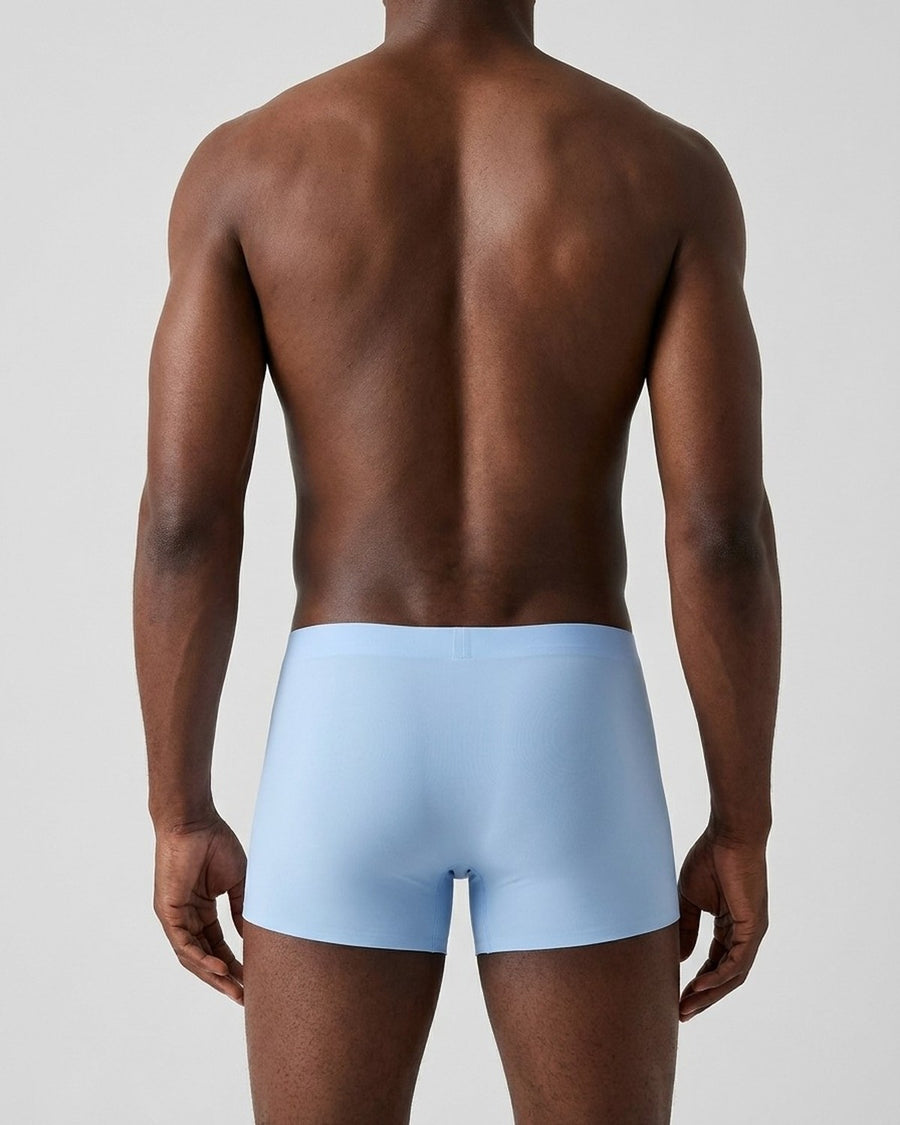 Men's Ultra-Thin Silky Microfibre Boxer Briefs – worn, back view