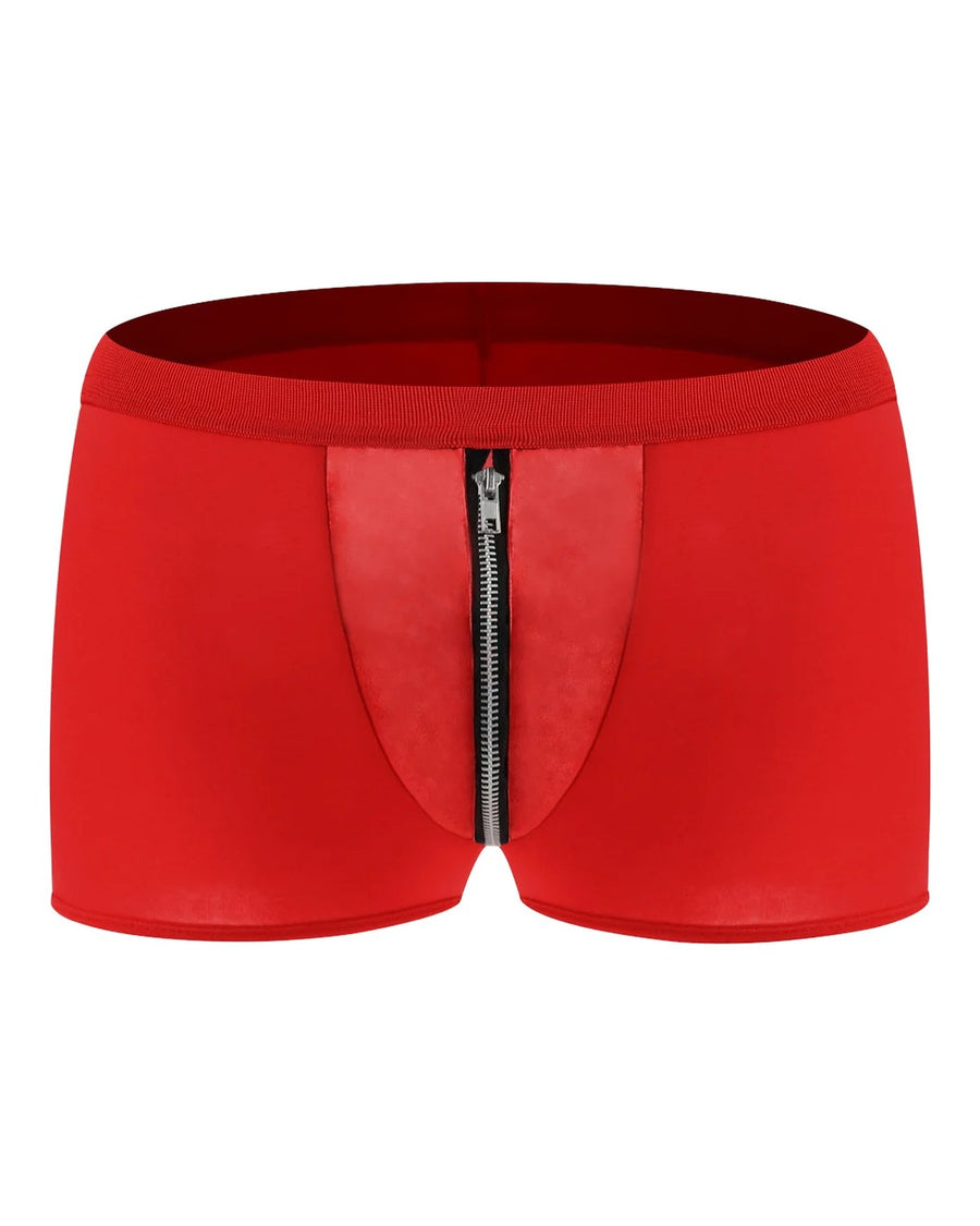 Pánské červené boxerky – zepředu