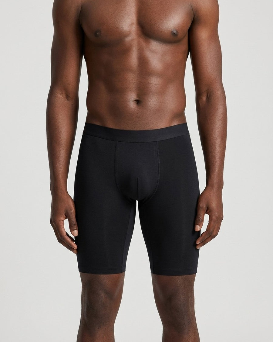 Boxers de homem em modal sem costuras – em uso, vista de frente