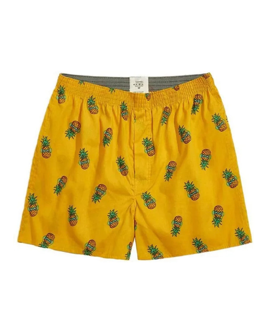 Men's Printed Cotton Boxer Shorts – front