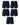 Men's Printed Cotton Boxer Shorts – pack of 5 pieces, 5x navy blue print birds
