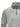 Jersey polar gris, detalle del cuello alto y la cremallera con tirador marrón