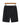 Pantalón corto de lino negro en percha, vista frontal