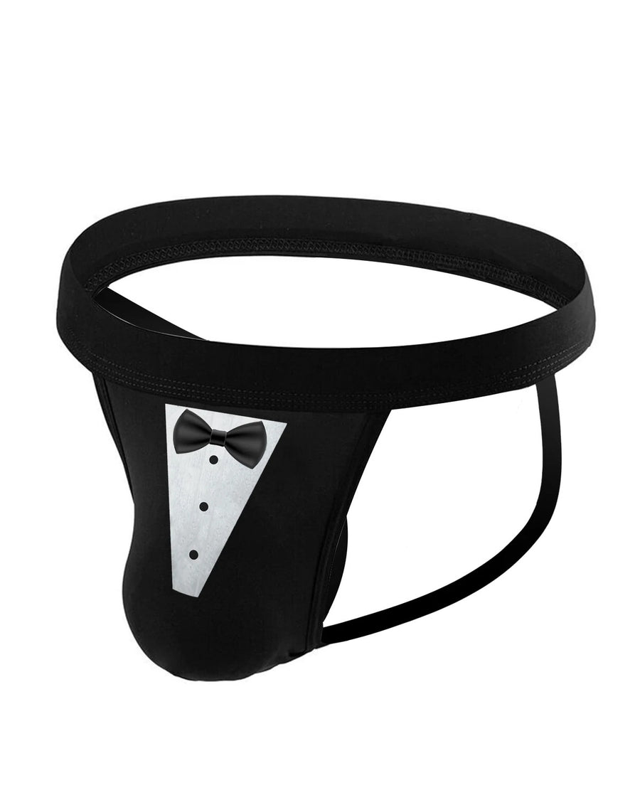 Men's Printed Jockstrap – side view, pouch and elastic straps