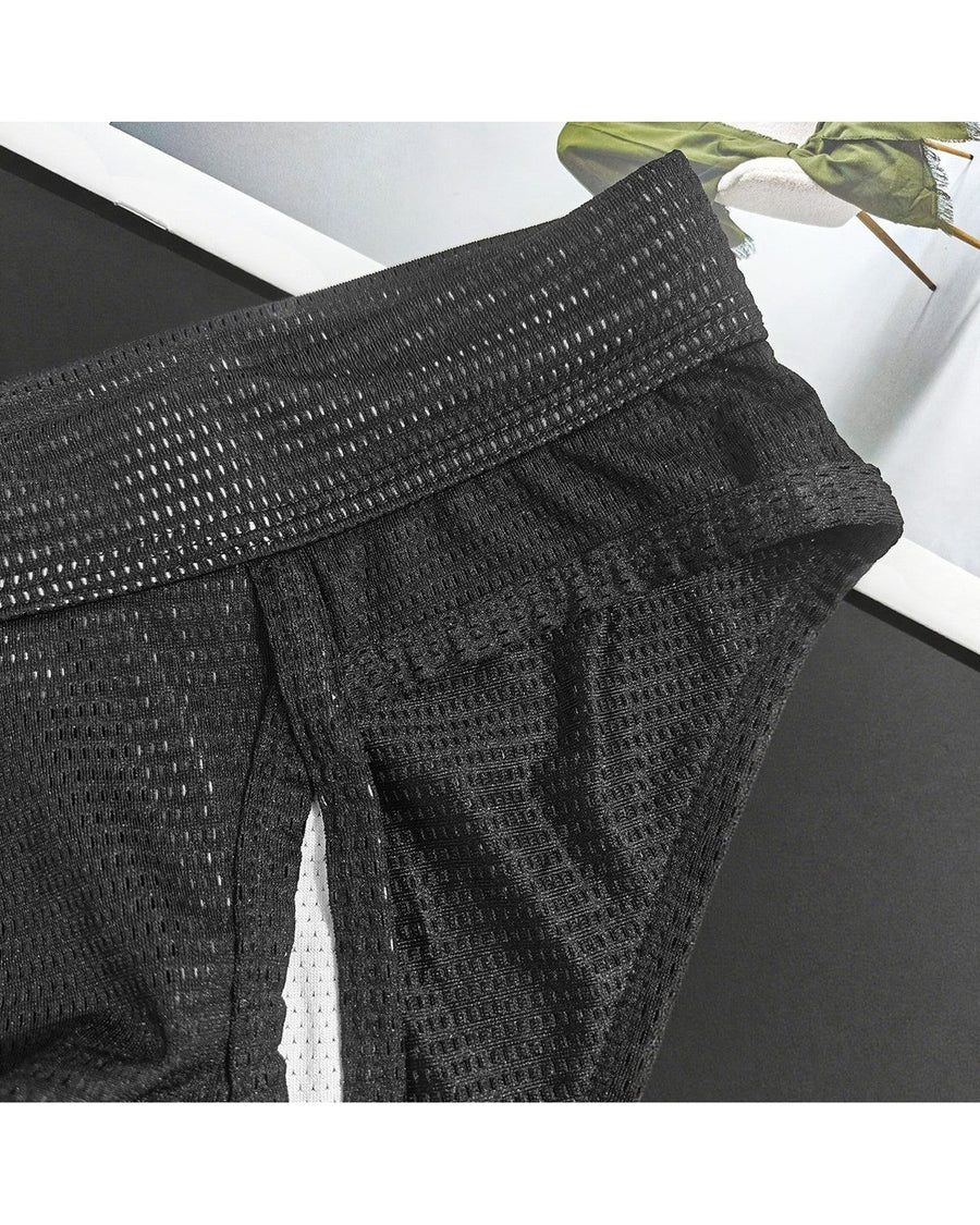 Atmungsaktive Herren Slips aus Mesh – Detail Stoff