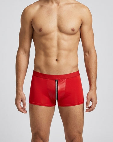 Boxer uomo rossi – indossato, davanti