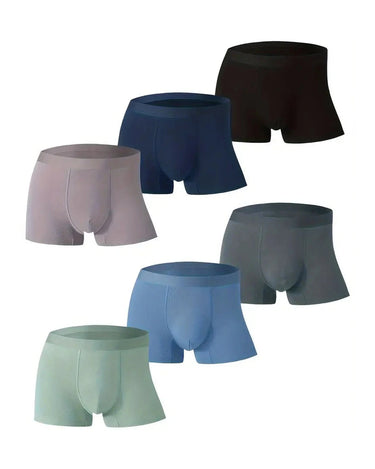 Sömlösa boxerkalsonger herr i mikrofiber – 6 boxerkalsonger i olika färger