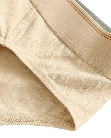 Slip homme en coton jacquard – gros plan sur le tissu jacquard et la ceinture