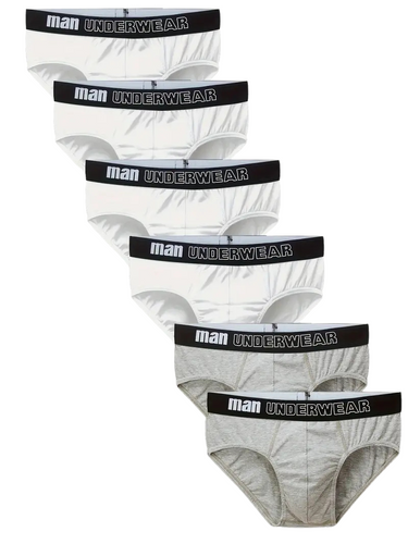 SET DI 6 SLIP ELASTICI DA UOMO - TINTA UNITA