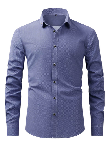 Camicia Elegante Uomo - Colletto Classico, Maniche Lunghe, Stile Formale
