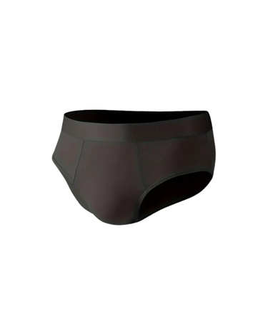 Slip uomo in microfibra effetto seta, sottili – slip nero, vista di lato