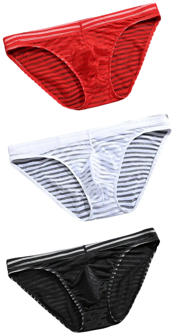 SET DI 4 SLIP IN RETE DA UOMO - TRASPIRANTI, SEXY E COMODI