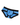 Men's Ribbed Briefs with Contrast Trim – blue brief with black trim, front view