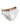 Strukturierte Herren Slips aus Baumwolle mit farbigem Bund – weißer Slip mit orangefarbenem Bund, Vorderansicht