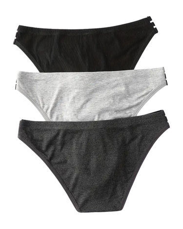 Herretrusser i viskose med stribet linning – 3 trusser, set bagfra