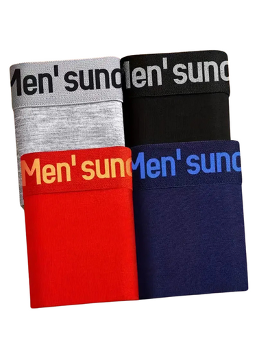 SET DI 4 BOXER UOMO IN COTONE - TRASPIRANTI E CONFORTEVOLI