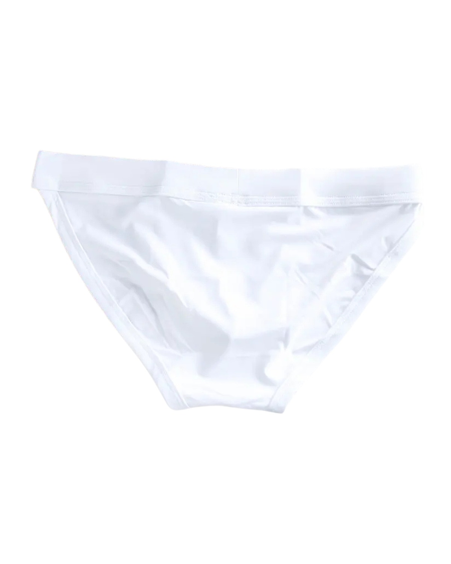 Men's Low-Rise Tanga Briefs – white tanga, side view