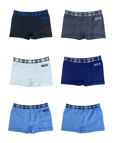 Bóxers sin costuras con cinturilla de cuadros para hombre – los 5 colores del pack