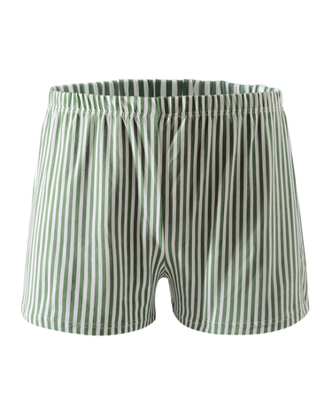 Wijde gestreepte boxershorts heren – groene gestreepte boxer, voorkant